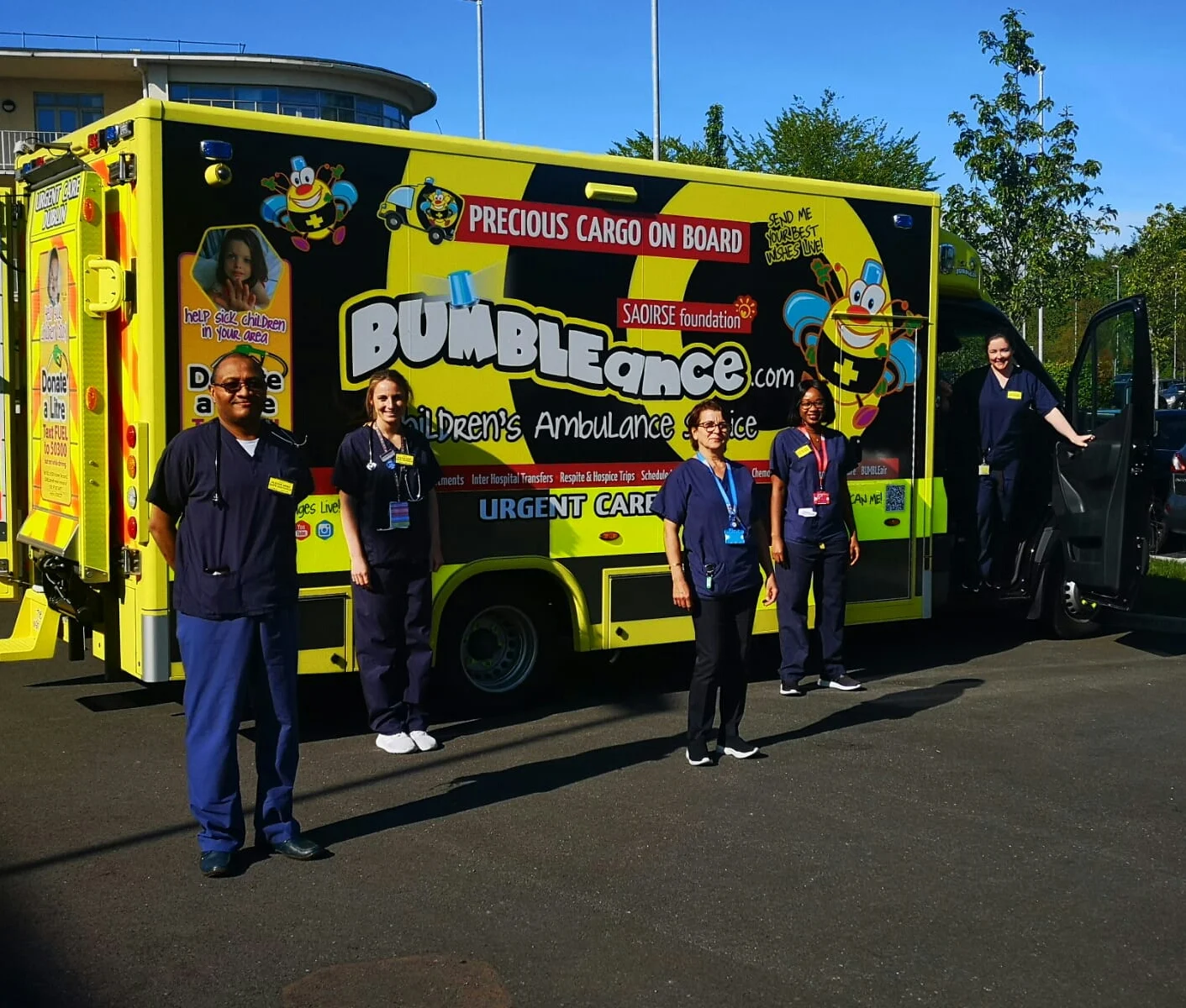 A new Bumbleance Service providing daily interhospital transfers of patients across Children’s Health Ireland (CHI) commences