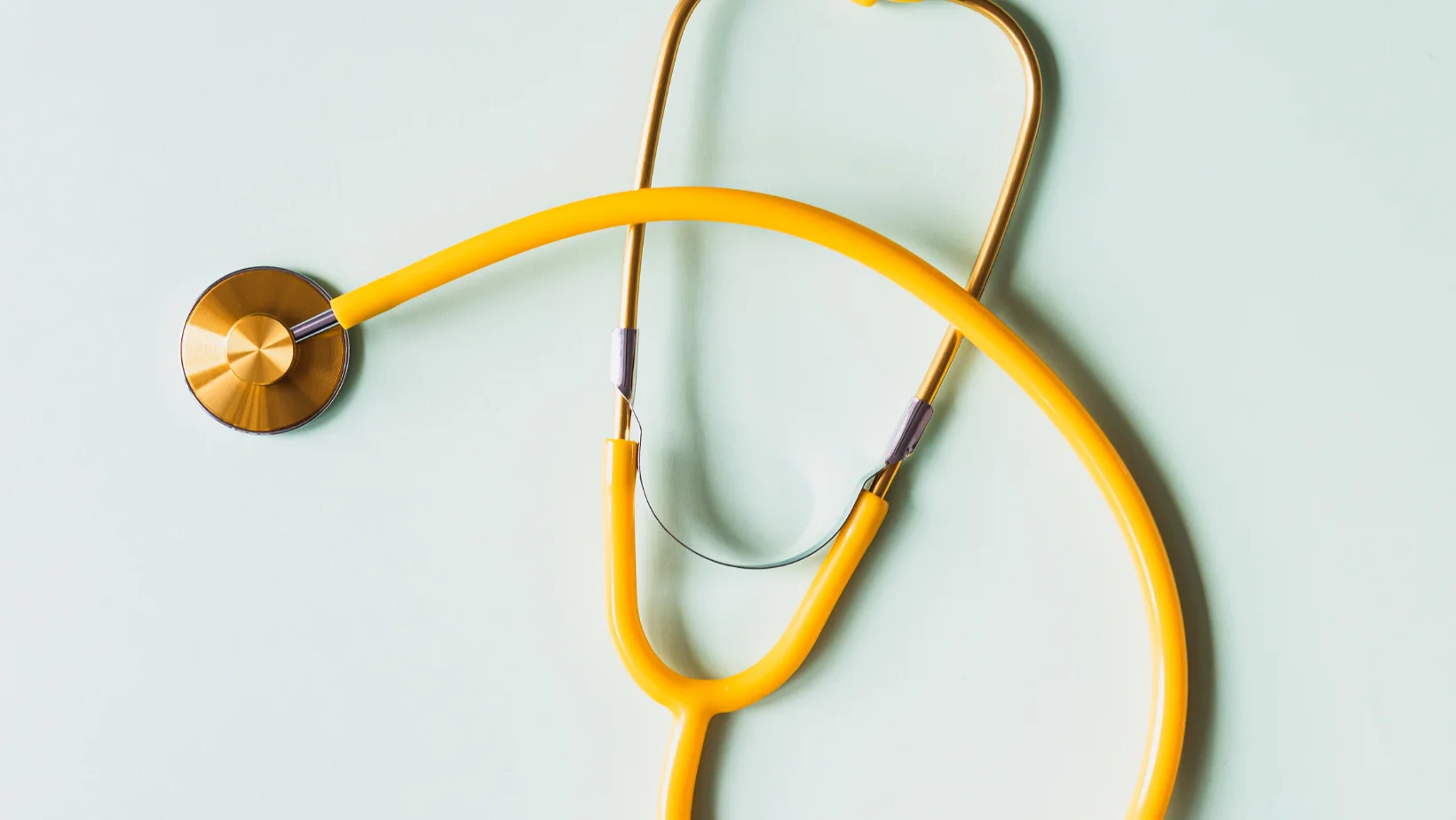 Yellow and Light Green Stethoscope Photo Medical Facebook Cover