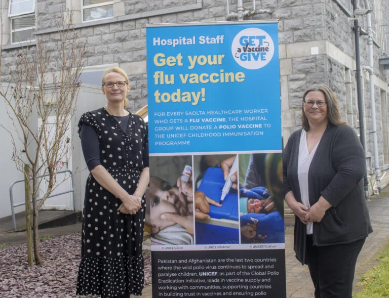 Roscommon University Hospital is supporting UNICEF’s Childhood Immunisation Programme