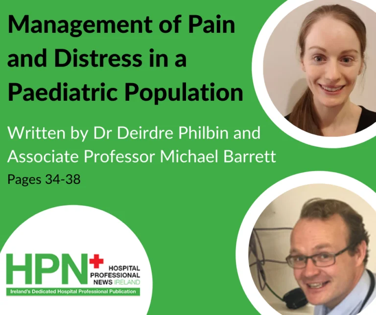 Management of pain and distress in a paediatric population