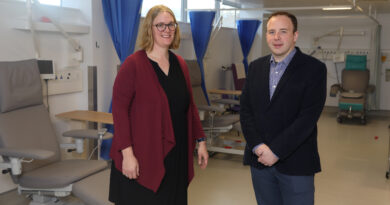 Dr Michelle Canavan, Consultant Stroke Physician at Galway University Hospitals and Professor Andrew Smyth, Professor of Clinical Epidemiology at NUI Galway, Director of the HRB-Clinical Research Facility Galway and a Consultant Nephrologist at Galway University Hospitals at the HRB- Clinical Research Facility Galway.