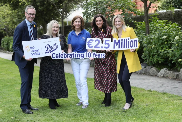 Boots Ireland and the Irish Cancer Society are celebrating 10 years together with €2.5 million raised.
