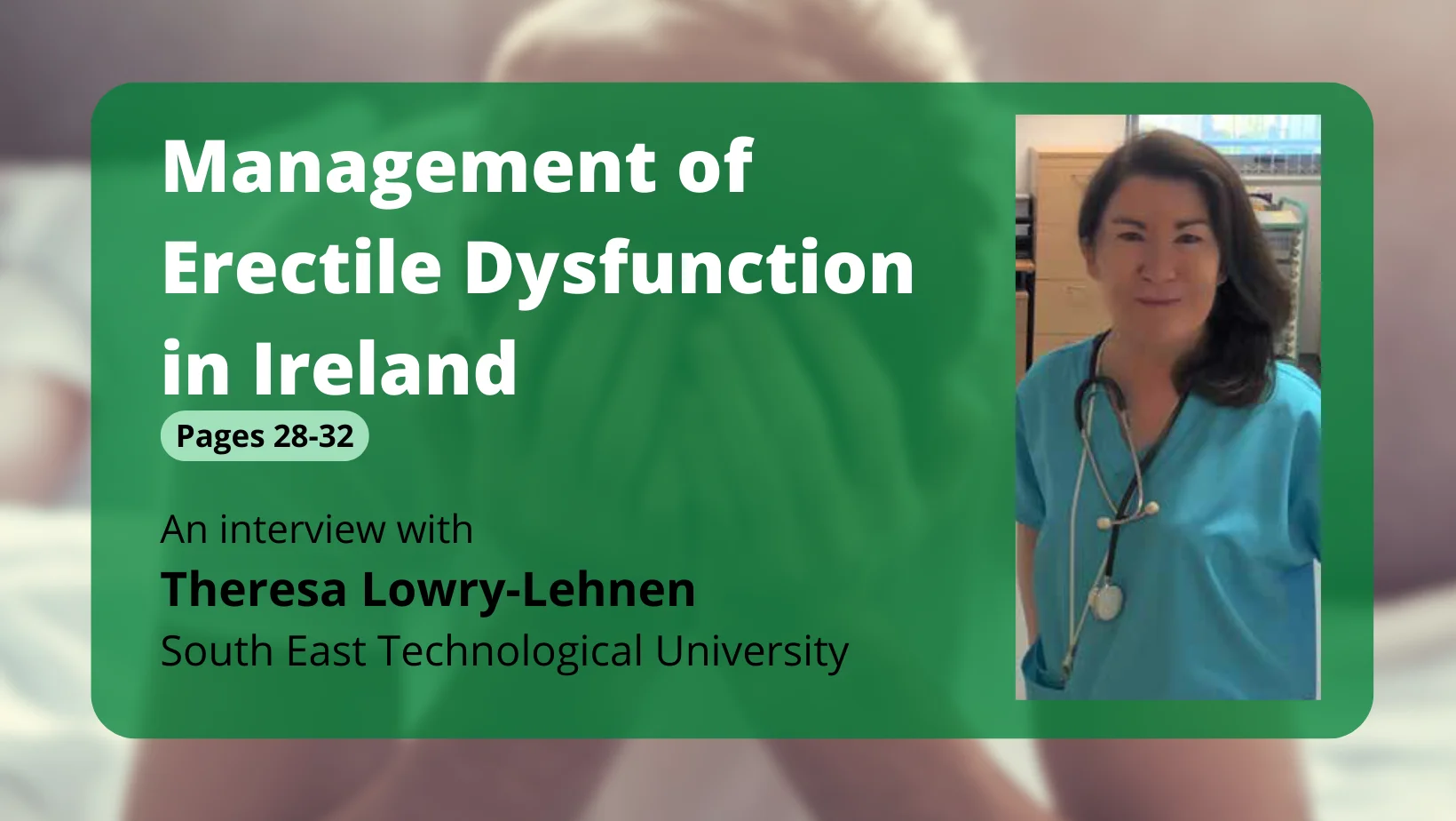 Erectile dysfunction is a common condition occurring in males over 40 years of age.