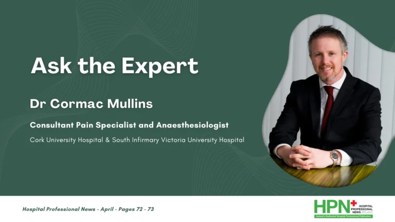 Dr Mullins was a keynote speaker at the Irish Pain Society’s Annual Scientific Meeting, where he provided an update on spinal cord stimulation
