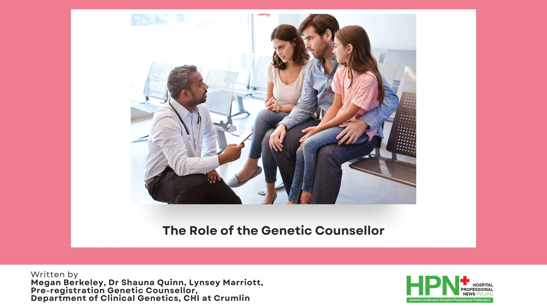 The Role of the Genetic Counsellor
