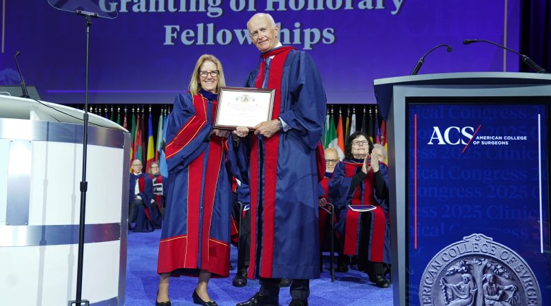 Professor Cathal Kelly receives Honorary Fellowship of the American College of Surgeons 