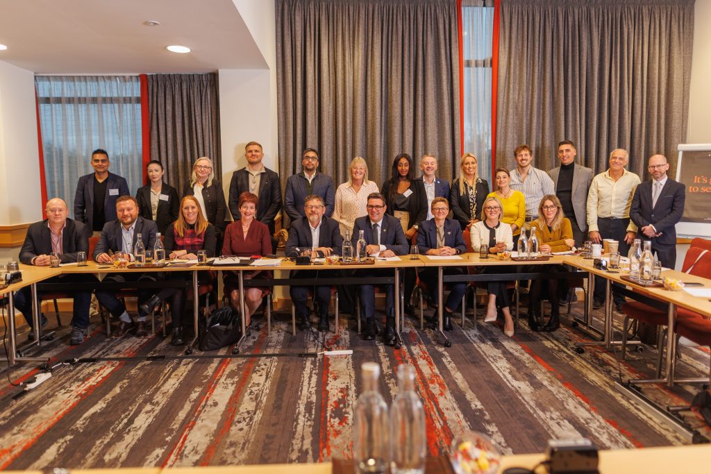 Mayor Andy Burnham with Limerick leaders and HSE Mid West representatives discussing health equity collaboration