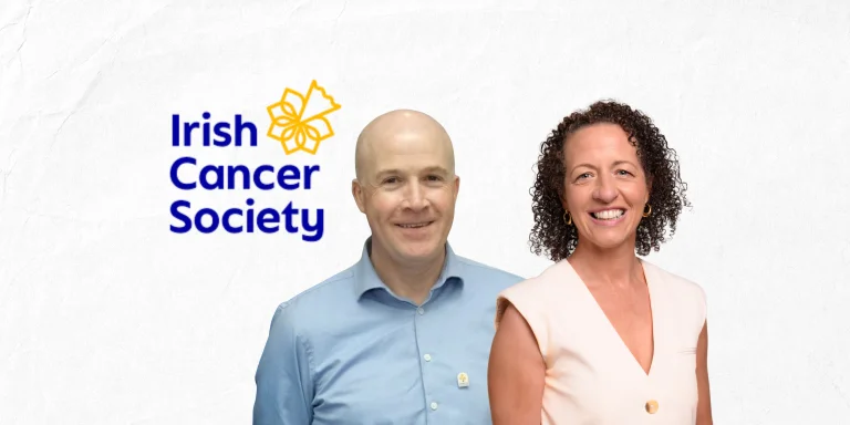 Irish Cancer Society campaign highlighting occupational lung health risks for construction and manual workers.